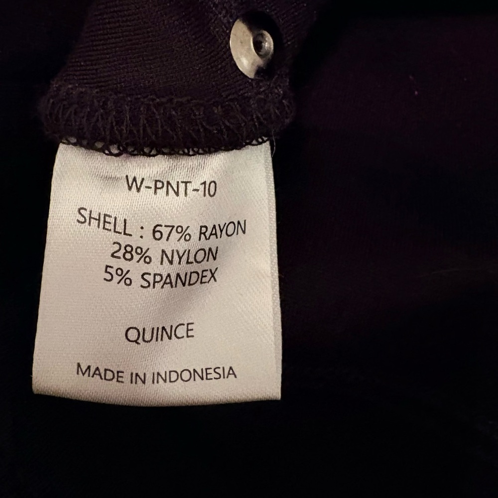 Quince Ultra Stretch Ponte Pull on Pants Black Straight Leg Size Small - Picture 4 of 12